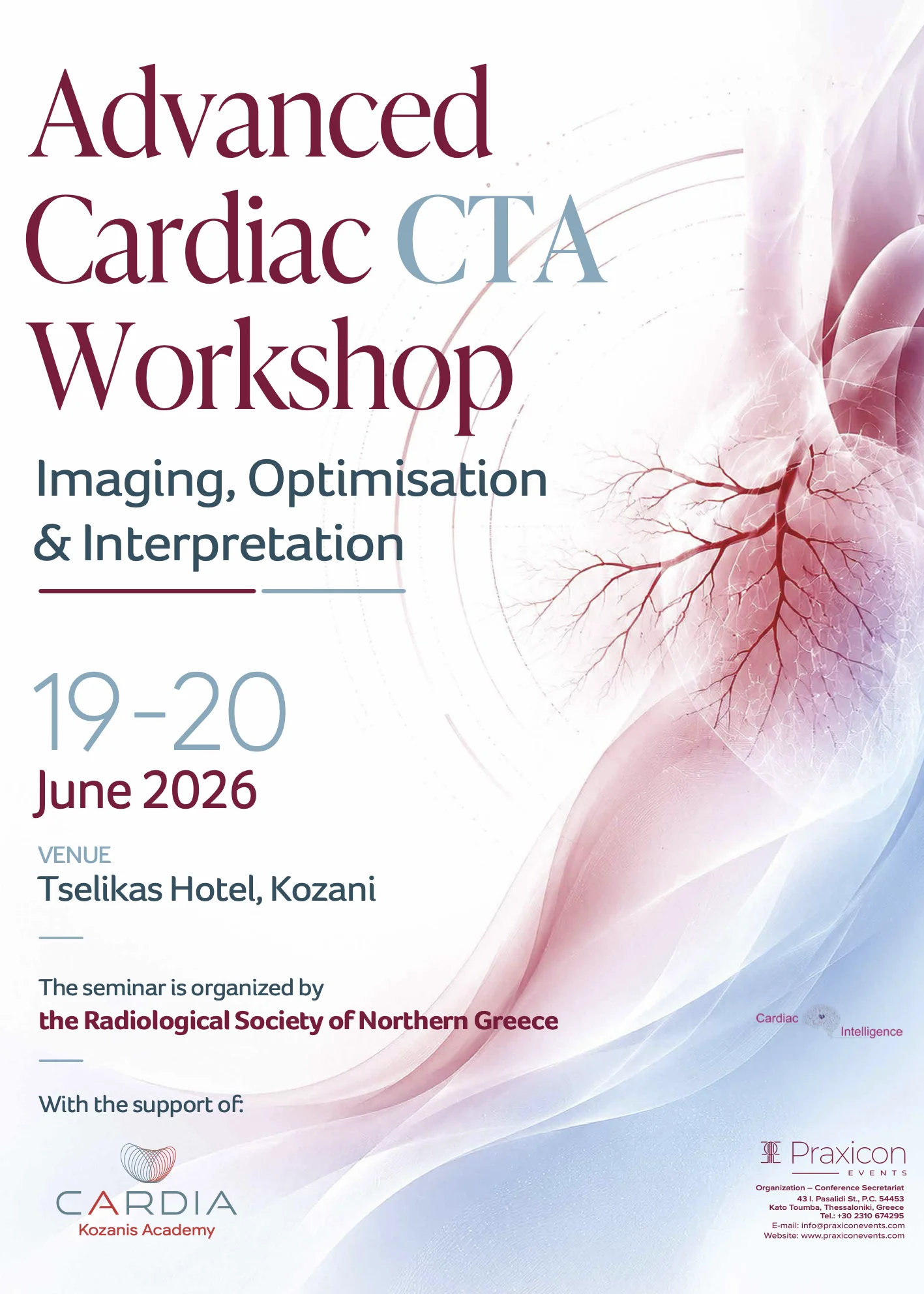 Advanced Cardiac CTA Workshop 2026 poster